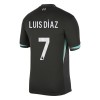 Maglia ufficiale Liverpool Luis Diaz 7 Trasferta 2024-25 per Uomo